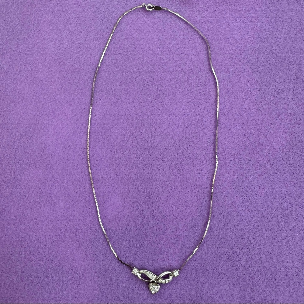 2001 Necklace. Silver Tone with Heart Pendant. I wore to my Senior Prom. Vintage